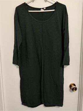 GAP Dark Green Long Sleeve Shift Dress